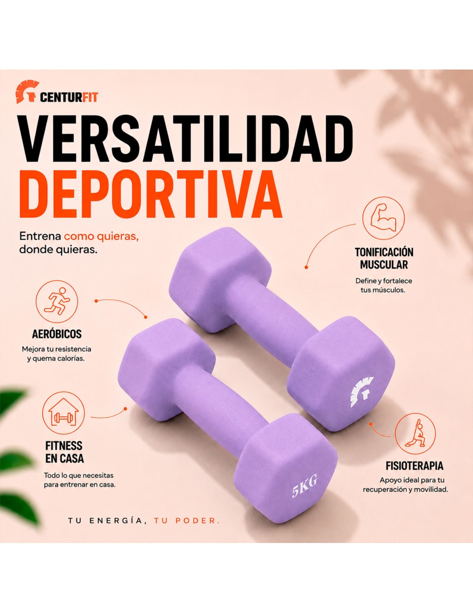 Mancuerna de peso variable 2 kg 2 piezas 5
