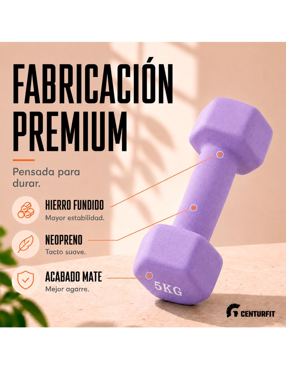 Mancuerna de peso variable 2 kg 2 piezas 3