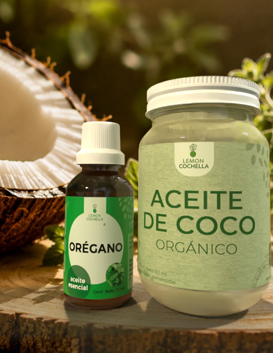 Kit aceite esencial orégano y orgánico de coco 2