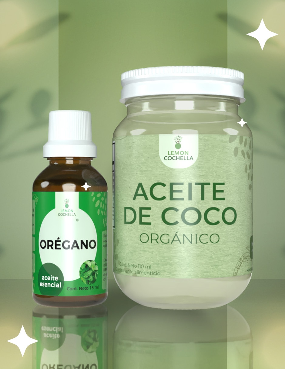 Kit aceite esencial orégano y orgánico de coco 6