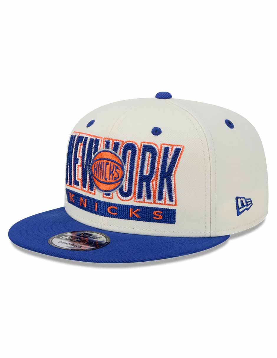 Gorra visera plana snapback para básquetbol Classic Wordmark New York Knicks para adulto