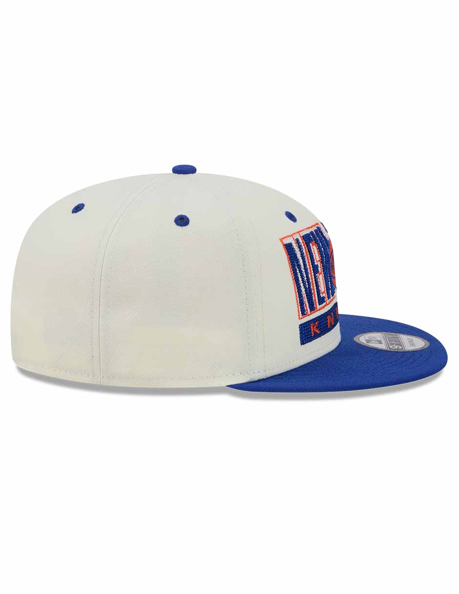 Gorra visera plana snapback para básquetbol Classic Wordmark New York Knicks para adulto 5