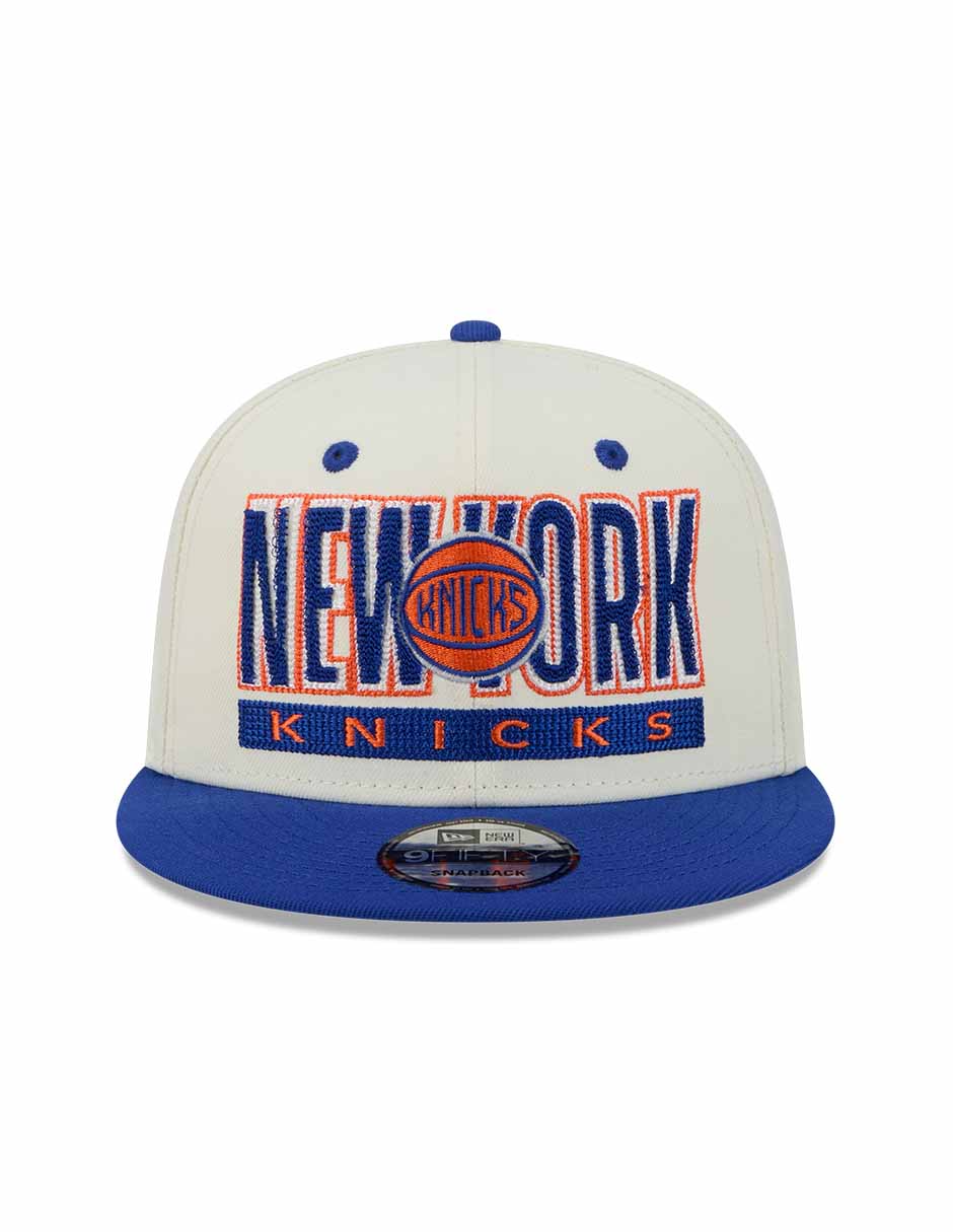 Gorra visera plana snapback para básquetbol Classic Wordmark New York Knicks para adulto 4