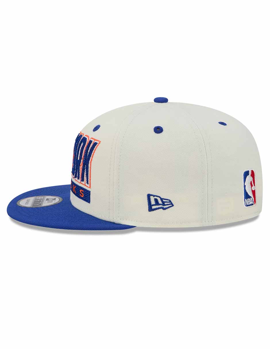 Gorra visera plana snapback para básquetbol Classic Wordmark New York Knicks para adulto 3