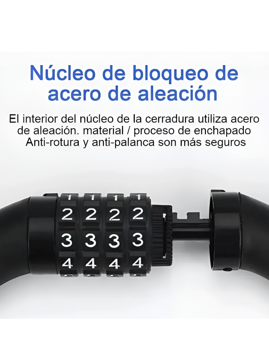 Candado para bicicleta de combinación