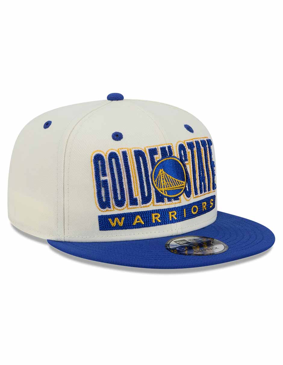Gorra visera plana snapback para básquetbol Classic Wordmark NBA Golden State Warriors para adulto 6