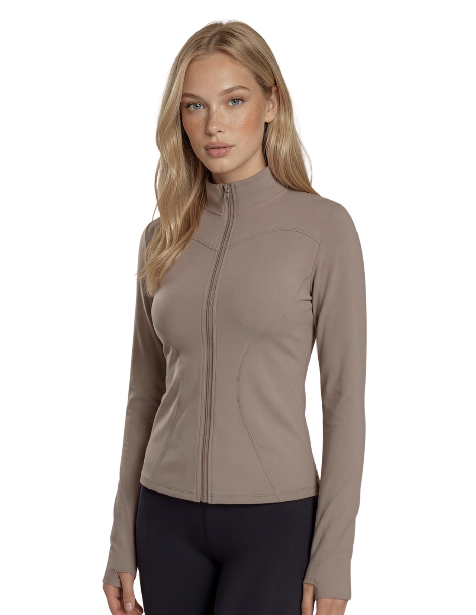 Chamarra para entrenamiento active essentials activewear de mujer 4