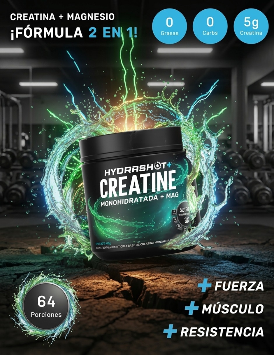 Creatina Monohidratada Micronizada HYDRASHOT de 450 g