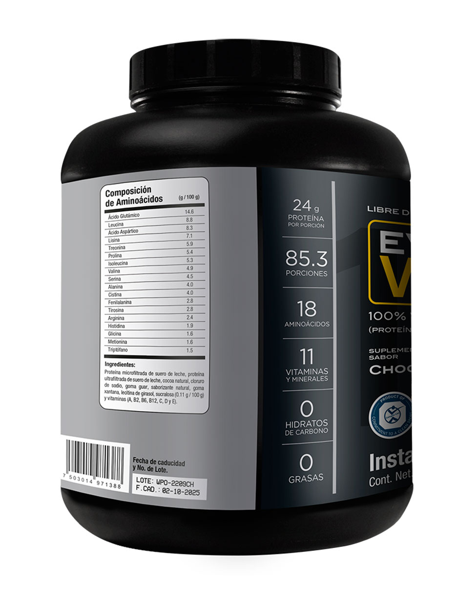 Combo Evolution Creatina Monohidratada 500g + Proteína WP100 sabor Chocolate 2800g con proteína Whey y creatina monohidratada 3
