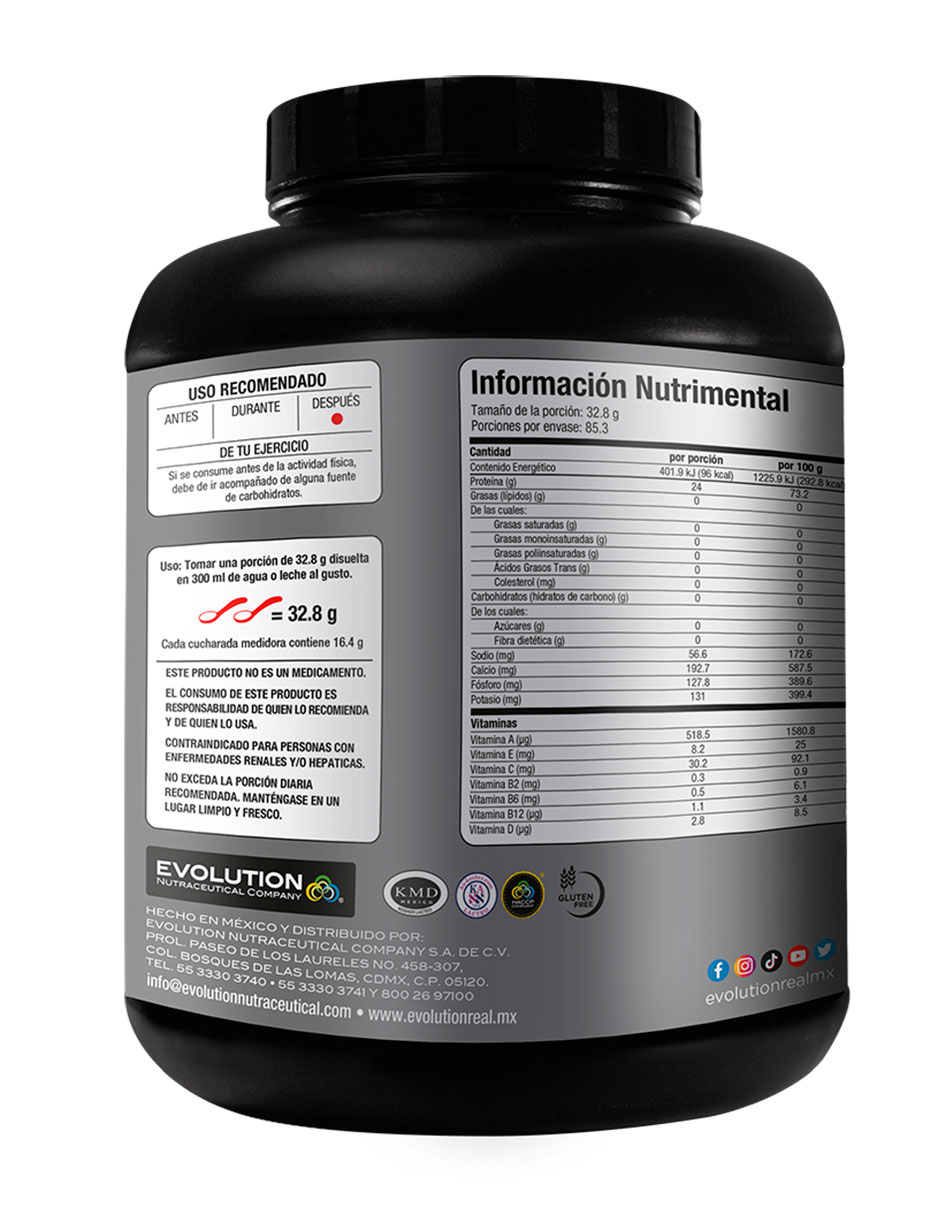 Combo Evolution Creatina Monohidratada 500g + Proteína WP100 sabor Chocolate 2800g con proteína Whey y creatina monohidratada 2