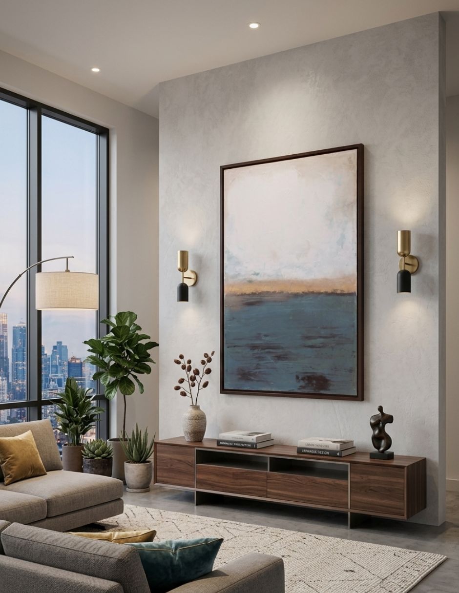 Cuadro decorativo horizonte azul 4