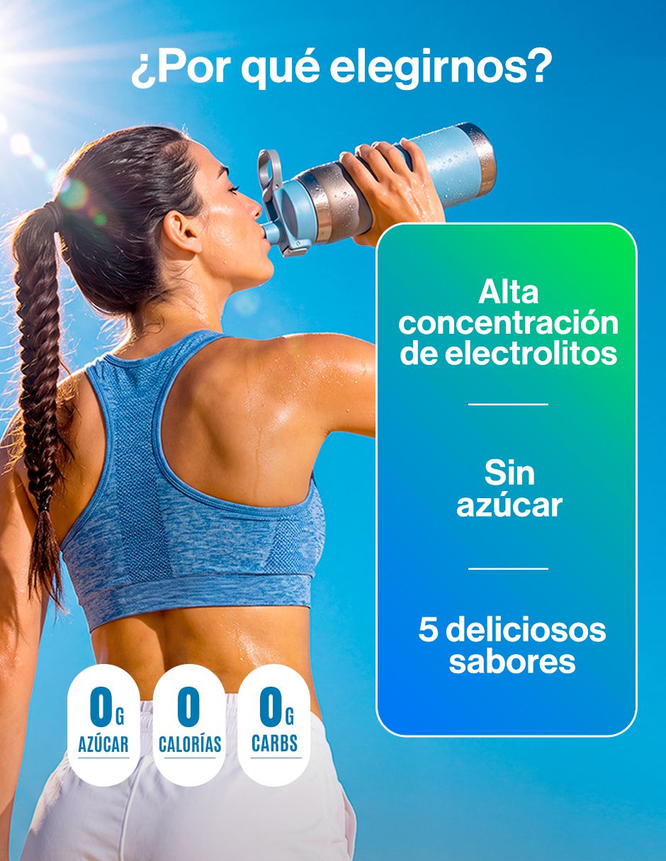 Electrolitos sin azúcar sabor frutal de 210 g