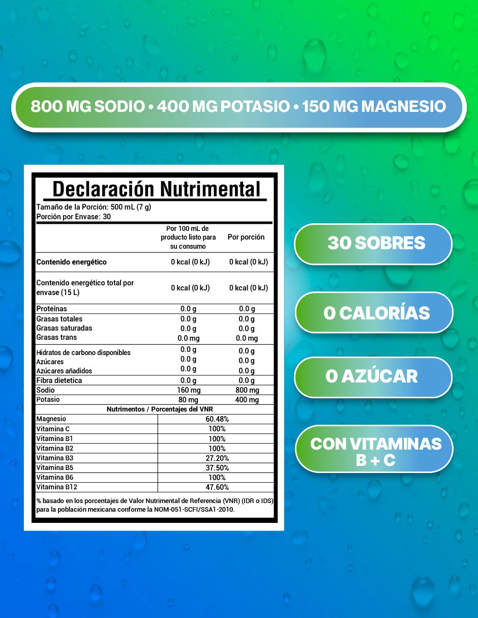 Electrolitos sabor frutal de 210 g 8