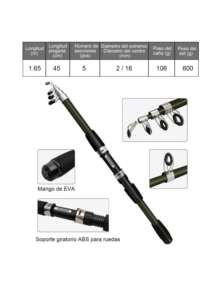 Kit de pesca 21 piezas