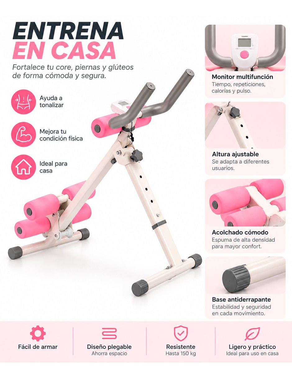 Banco para gimnasia modelo rosa 4