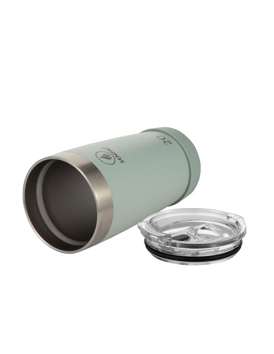 Taza térmica de acero inoxidable na con tapa flip top 5