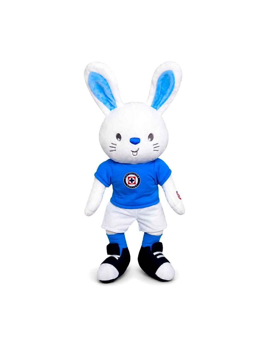 Peluche de cruz azul conejo conejo blu mascota de futbol cruz azul con sonido Peluche de cruz azul conejo conejo blu mascota de futbol cruz azul con sonido