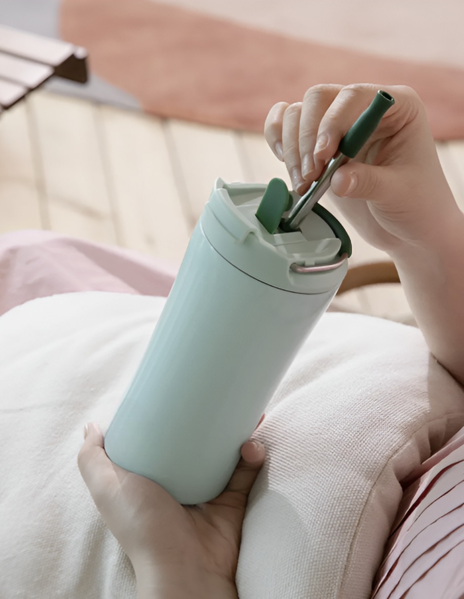 Vaso térmico de acero inoxidable con tapa rosca