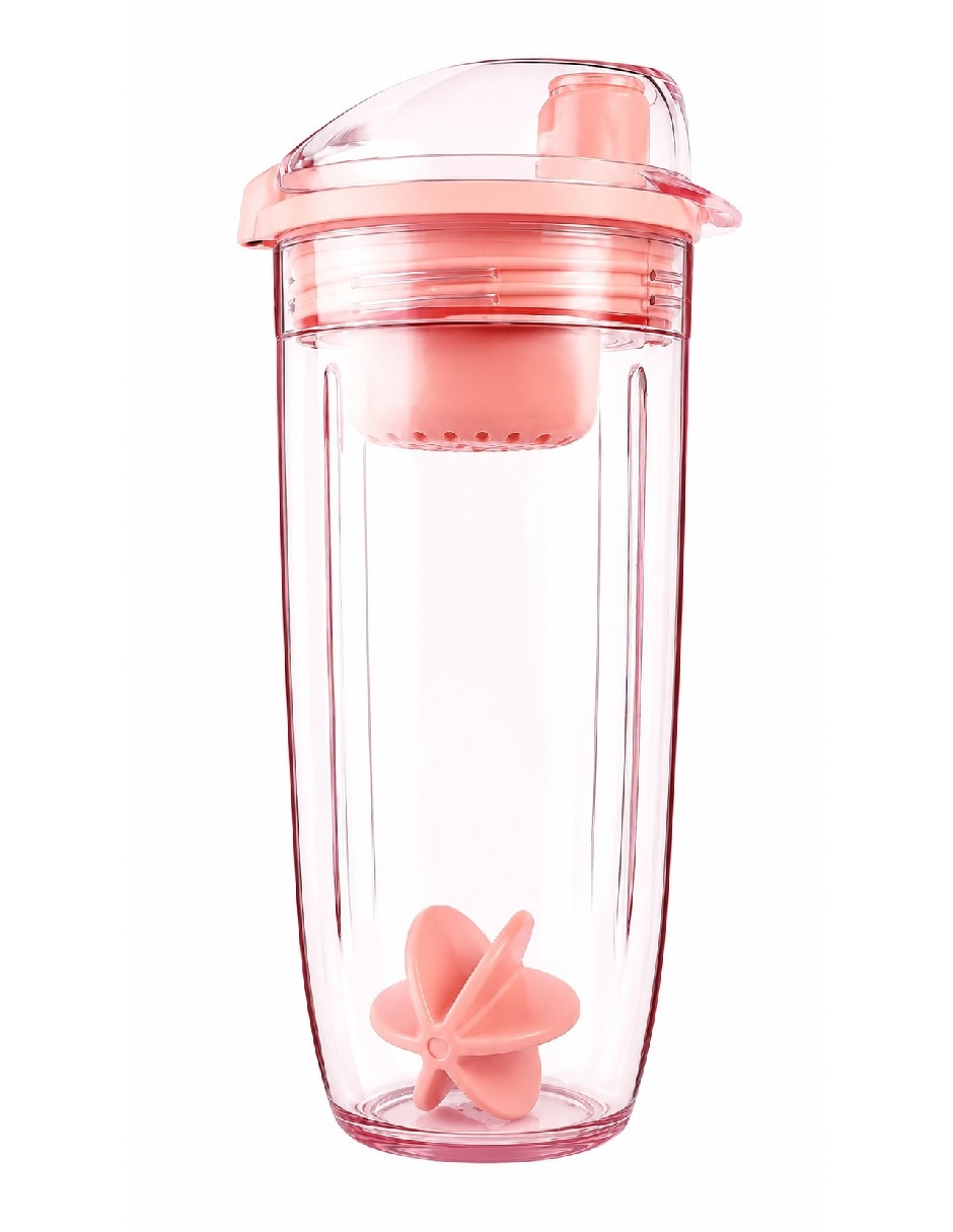 Vaso shaker de plástico con tapa rosca