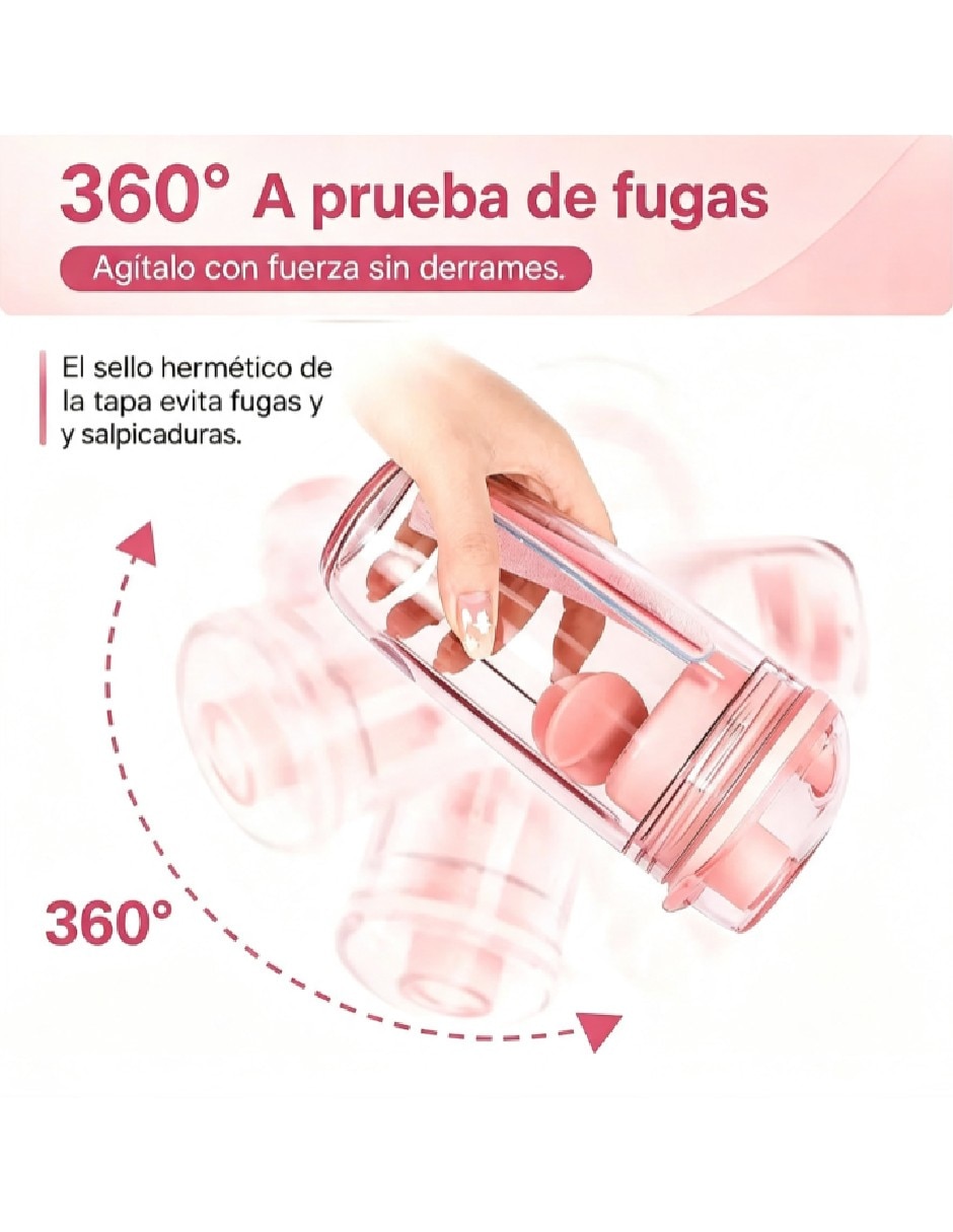 Vaso shaker de plástico con tapa rosca 4