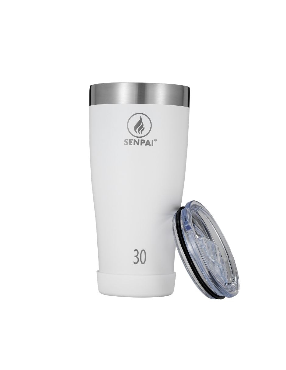 Taza térmica de acero inoxidable na con tapa flip top 4