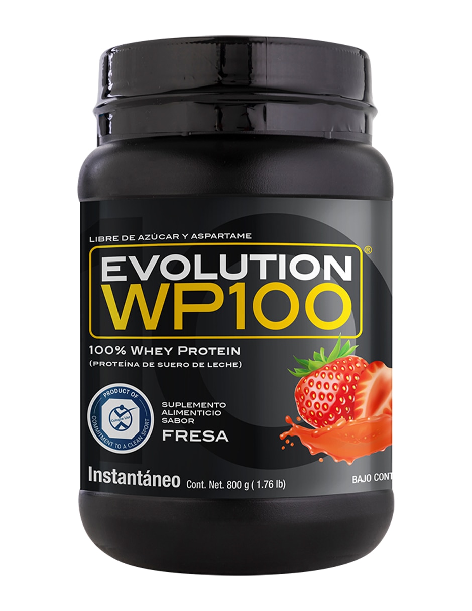 Proteina Evolution WP100 sabor Fresa 800 gr Proteina Evolution WP100 sabor Fresa 800 gr