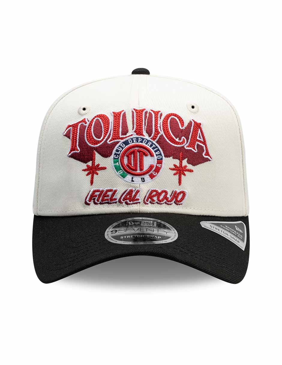 Gorra visera curva snapback para fútbol lmx wordmark rotulos club deportivo toluca unisex 2
