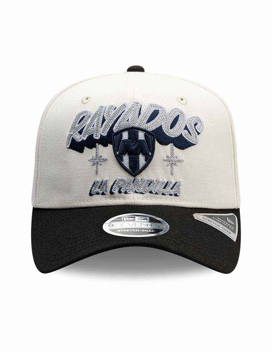Gorra visera curva snapback para fútbol lmx wordmark rotulos rayados de monterrey unisex 2