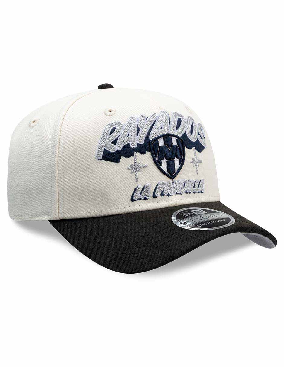 Gorra visera curva snapback para fútbol lmx wordmark rotulos rayados de monterrey unisex 3