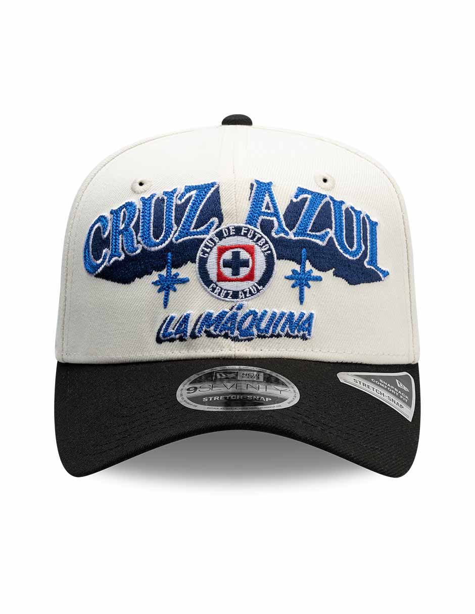 Gorra visera curva snapback para fútbol lmx wordmark rotulos club de fútbol cruz azul unisex 2
