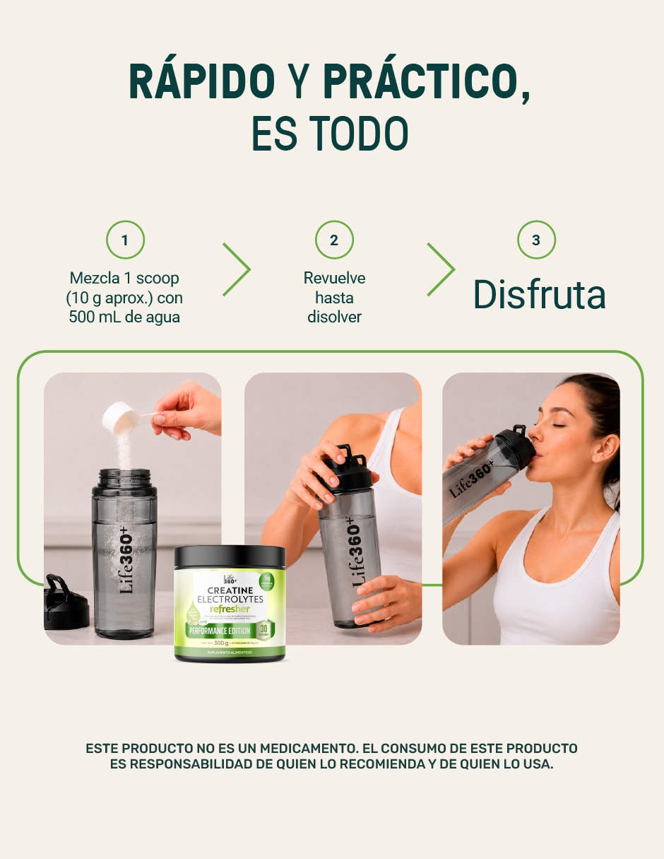 Creatine Electrolytes sabor Pepino y limón de 4