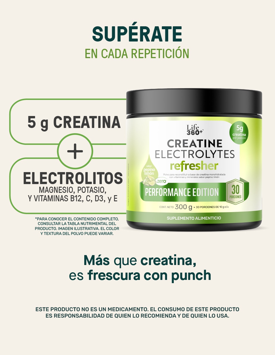 Creatine Electrolytes sabor Pepino y limón de 2