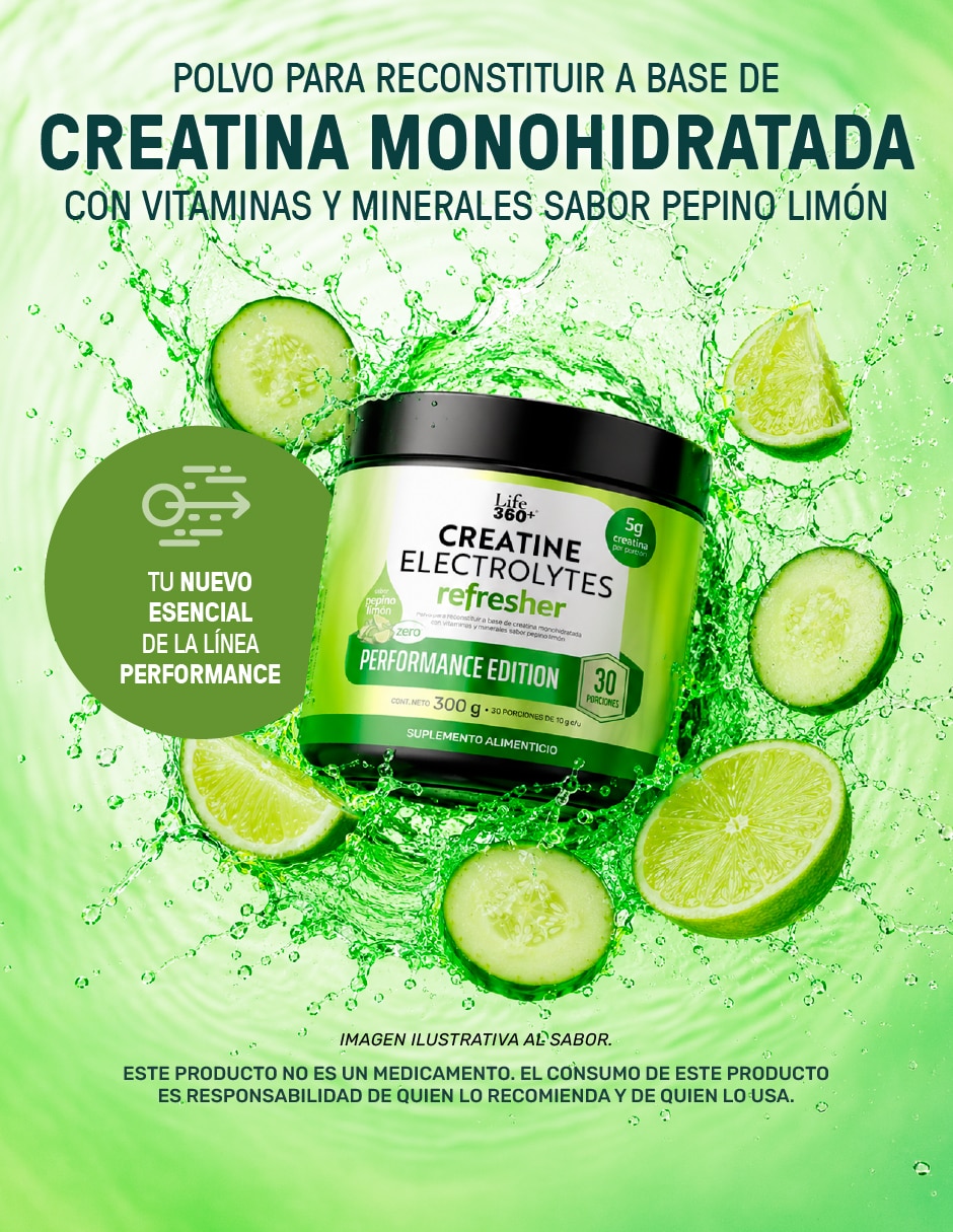 Creatine Electrolytes sabor Pepino y limón de 3