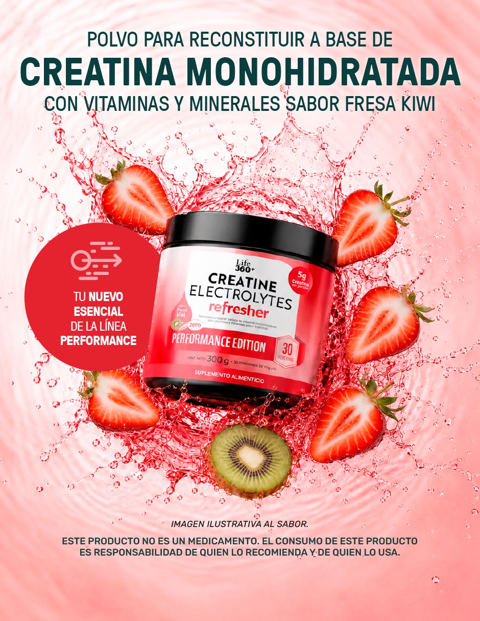 Creatine Electrolytes con creatina sabor fresa y kiwi de 300 g 6