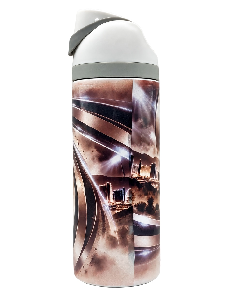 Termo de acero inoxidable las vegas raiders con tapa rosca 4