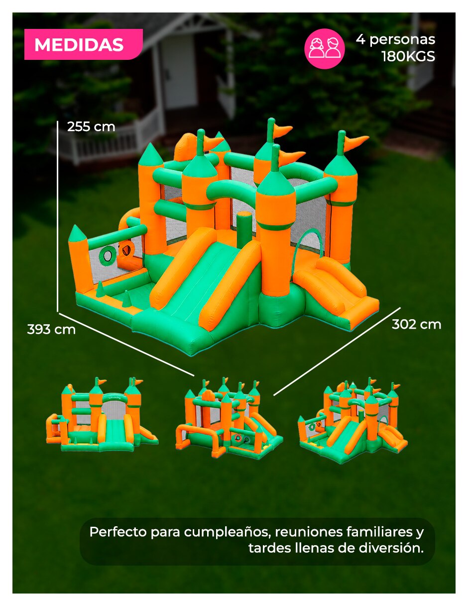 Brincolin inflable forma de castillo embrujado 6