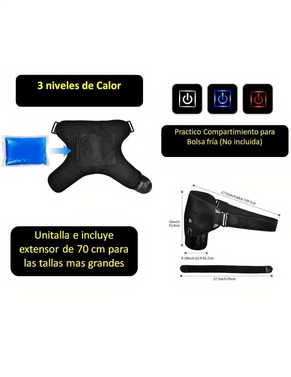 Hombrera con fijación de cinta contactel 7