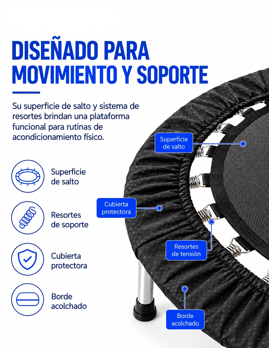 Trampolín bluelander trampolín fitness 4