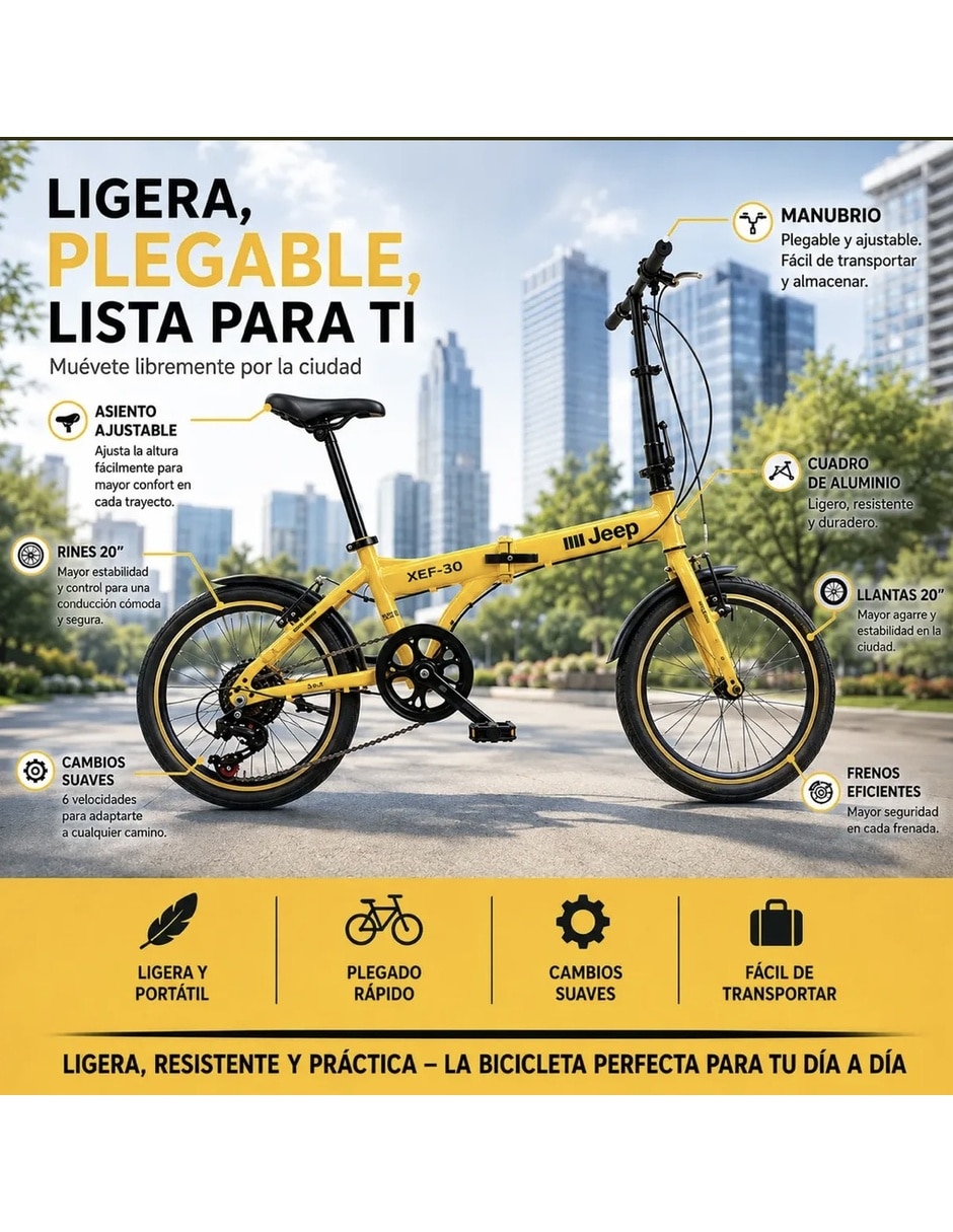 Bicicleta urbana rodada 20 4