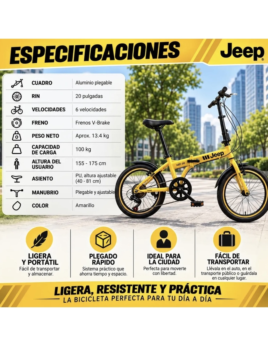 Bicicleta urbana rodada 20 6