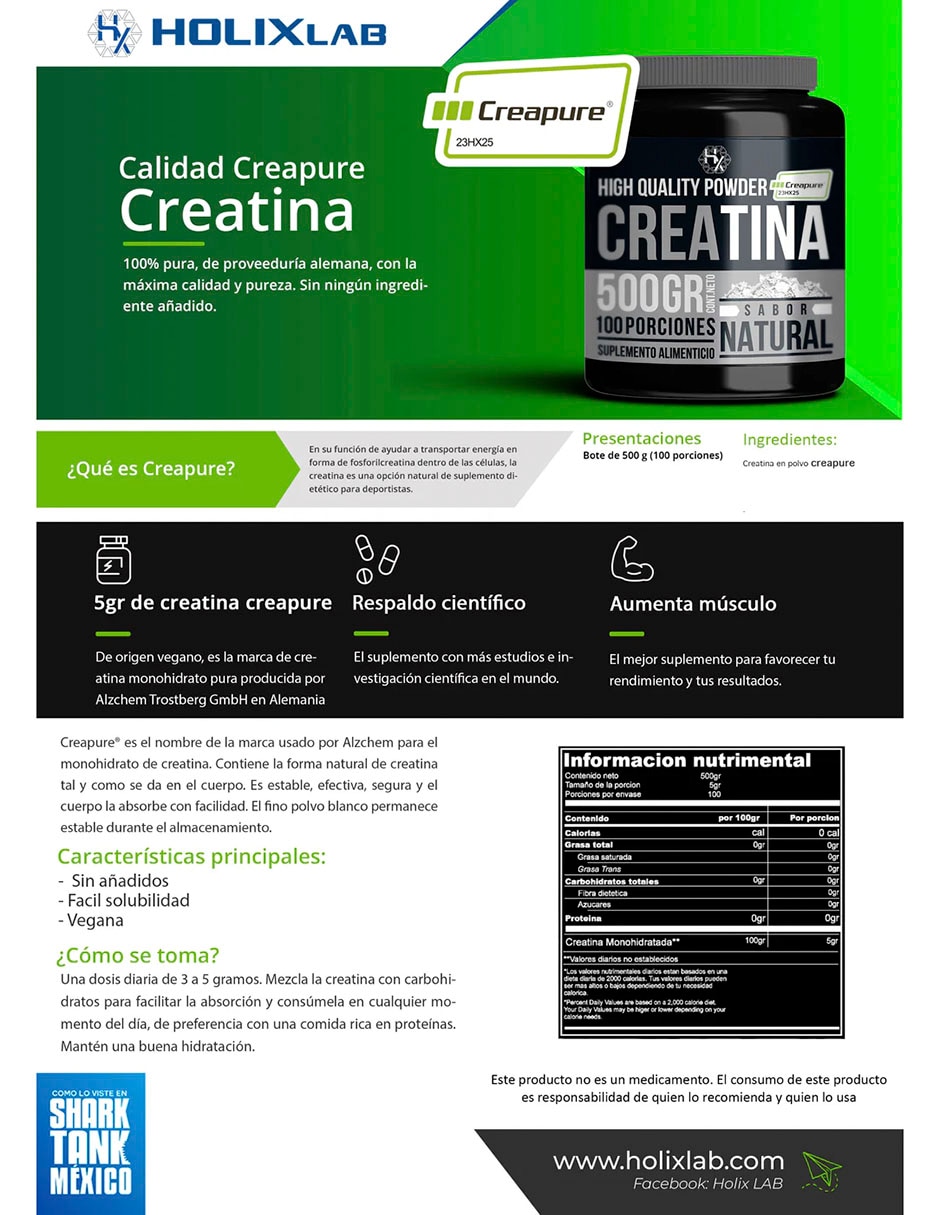Kit Holix Lab Isolean whey protein 2 kg Choco Brownie + Creatina Monohidratada sabor natural con proteína vegetal 2
