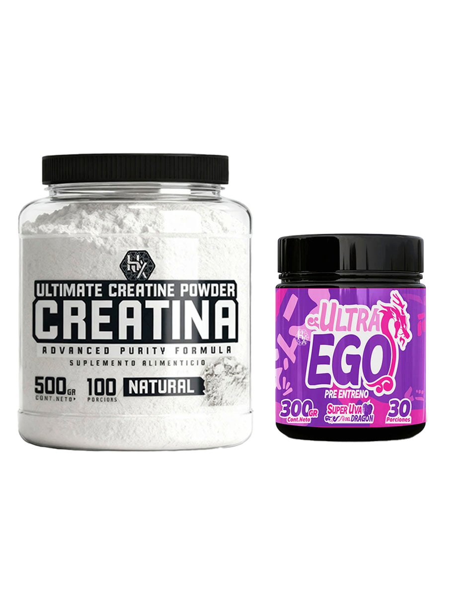 Kit Holix Lab creatina monohidratada + Pre entreno ultra ego super uva del dragón con proteína vegetal Kit Holix Lab creatina monohidratada + Pre entreno ultra ego super uva del dragón con proteína vegetal