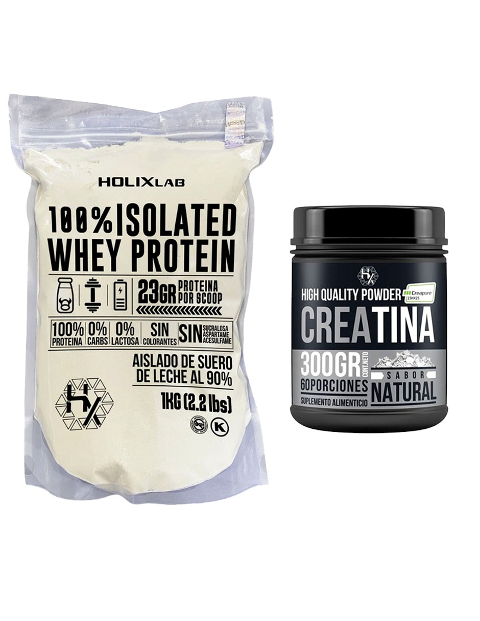 Kit Holix Lab proteína Isolate whey protein 1 kg + creatina monohidratada sabor natural con proteína vegetal Kit Holix Lab proteína Isolate whey protein 1 kg + creatina monohidratada sabor natural con proteína vegetal