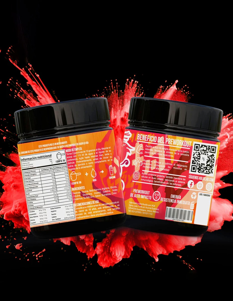 Kit Holix Lab proteína Isolate whey protein 1 kg + creatina + pre entreno ultra Instinto fruto con proteína vegetal 7