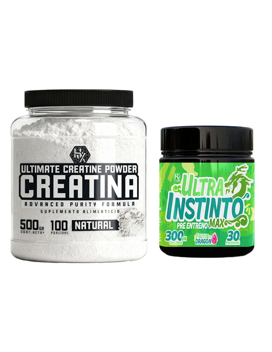Kit Holix Lab creatina monohidratada + Pre entreno ultra Instinto max frutos dragón con proteína vegetal Kit Holix Lab creatina monohidratada + Pre entreno ultra Instinto max frutos dragón con proteína vegetal