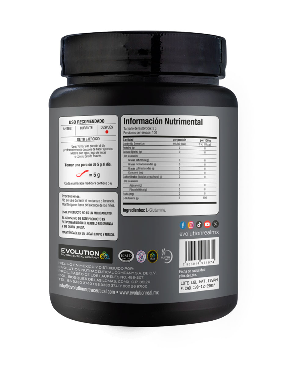 L-glutamina de 500g