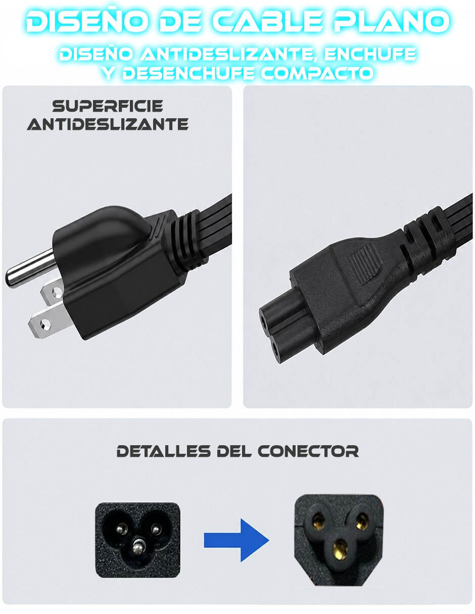 Cable cargador iec a tipo iec de 1.5 m 5