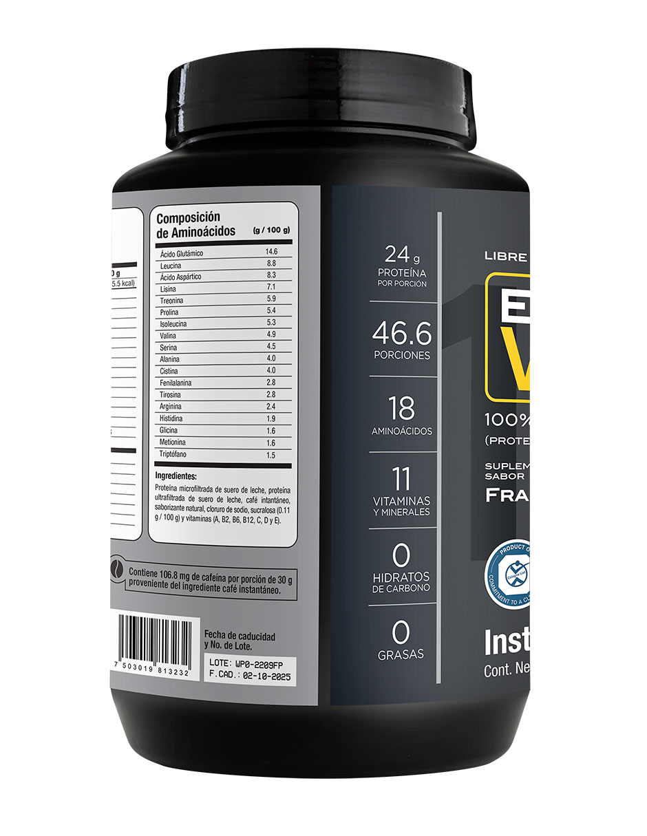 Proteina Whey WP100 sabor frapuccino de 1.4kg