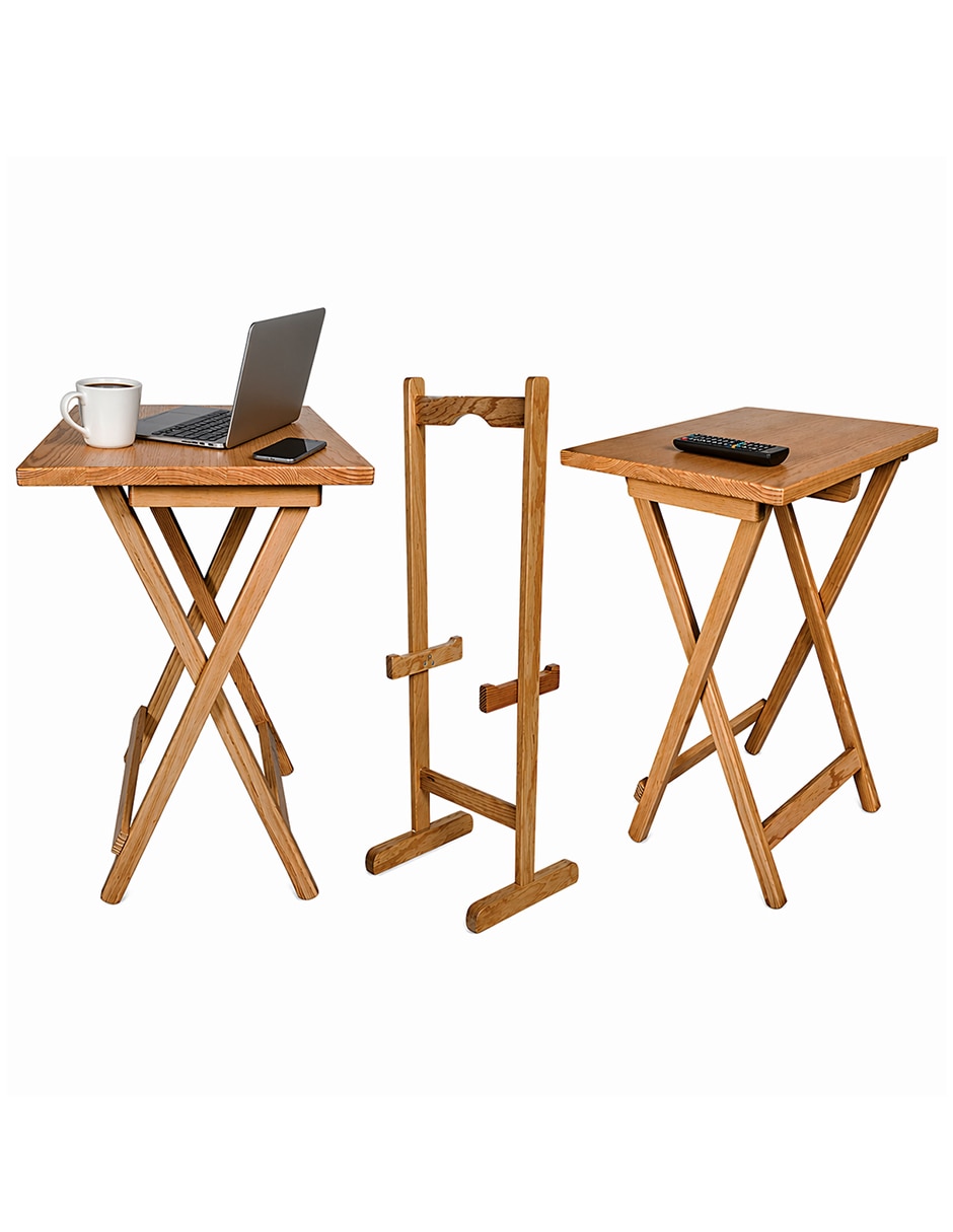 Mesa auxiliar de madera pino 6