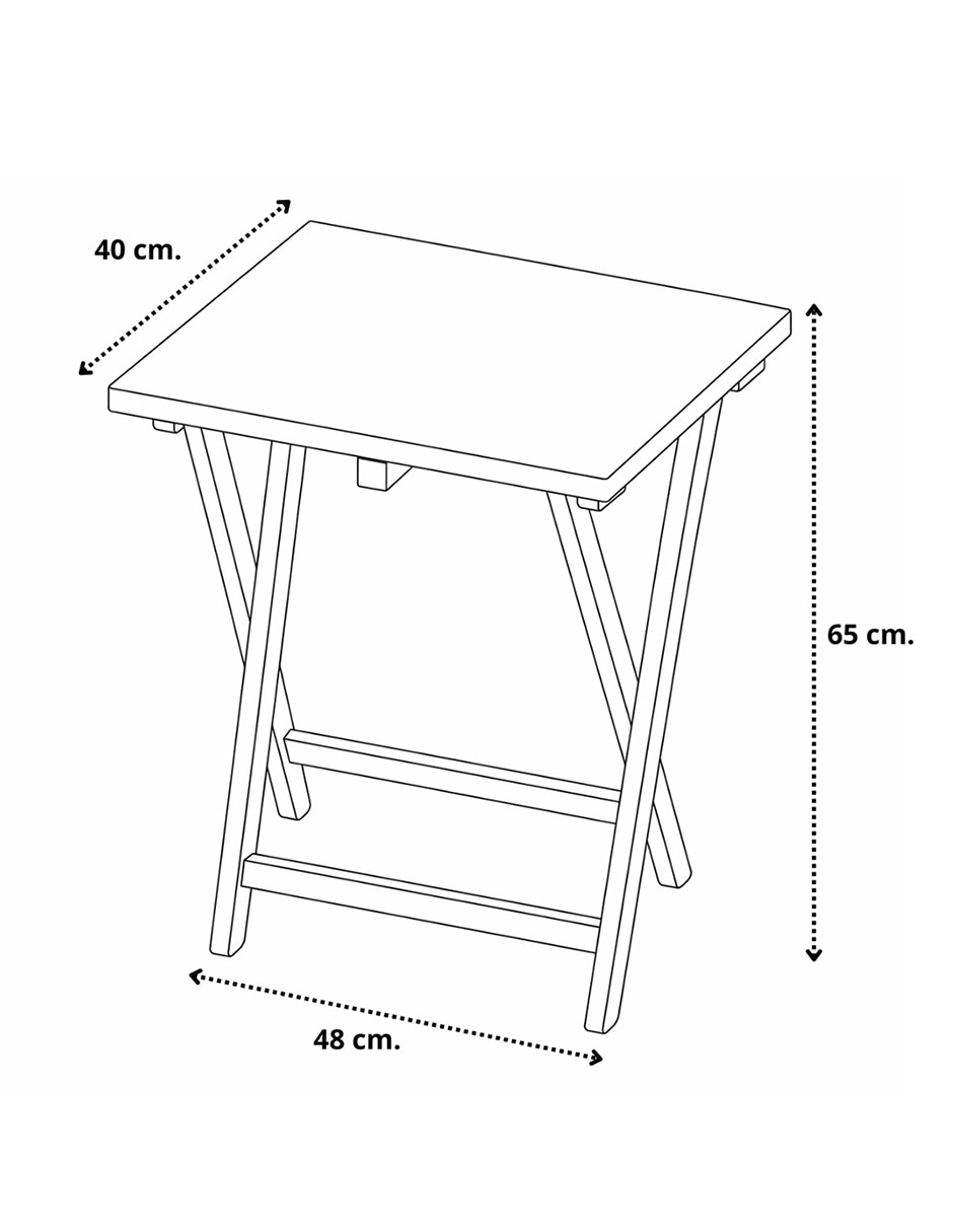 Mesa auxiliar de madera pino 8